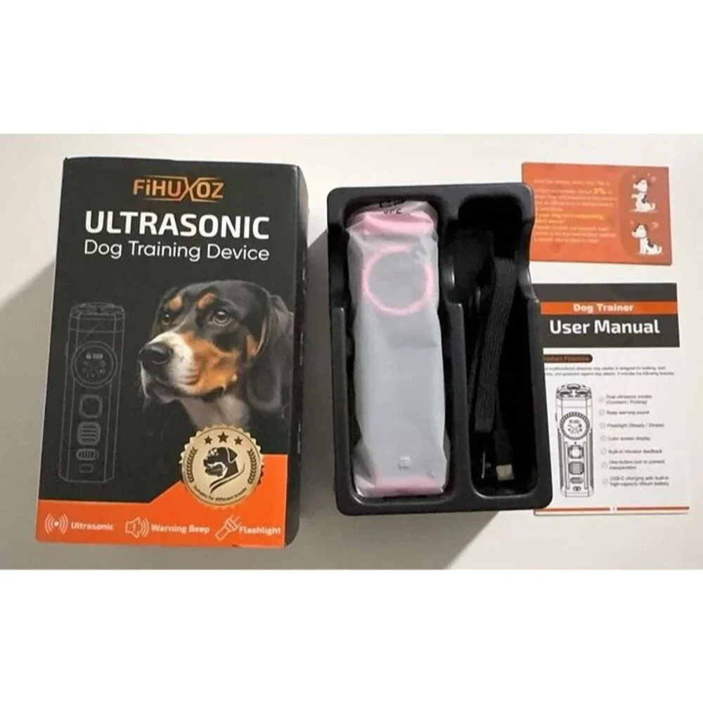 Smart Display Anti Barking Device for Dogs, Pink